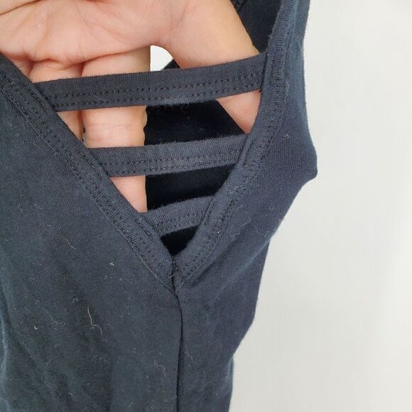 Pink Victoria's Secret Black Las Vegas Bodysuit With Side Cutout Pattern Size M - Picture 7 of 11